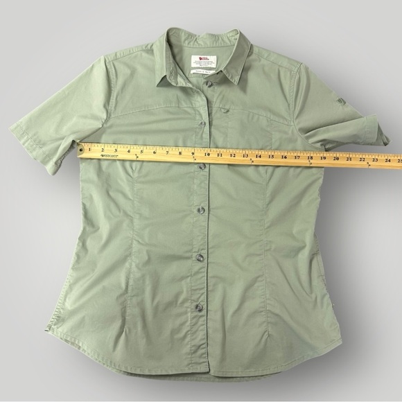 FJALLRAVEN High Coast Stretch Shirt Green Sz L Slim Fit - Picture 7 of 10